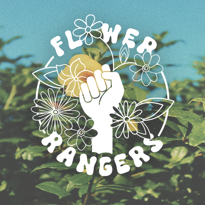 Flower Rangers Logo d'une marque de cosmétiques solides - Flower Rangers : Des Trucs Bien